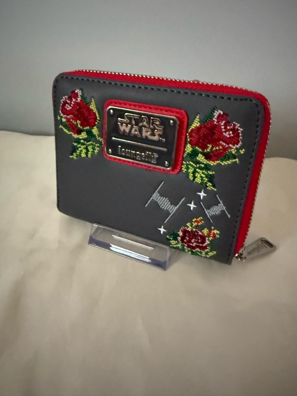 Loungefly Star Wars 'Home of the Dark Side' Cross Stitch Wallet - Picture 2 of 3